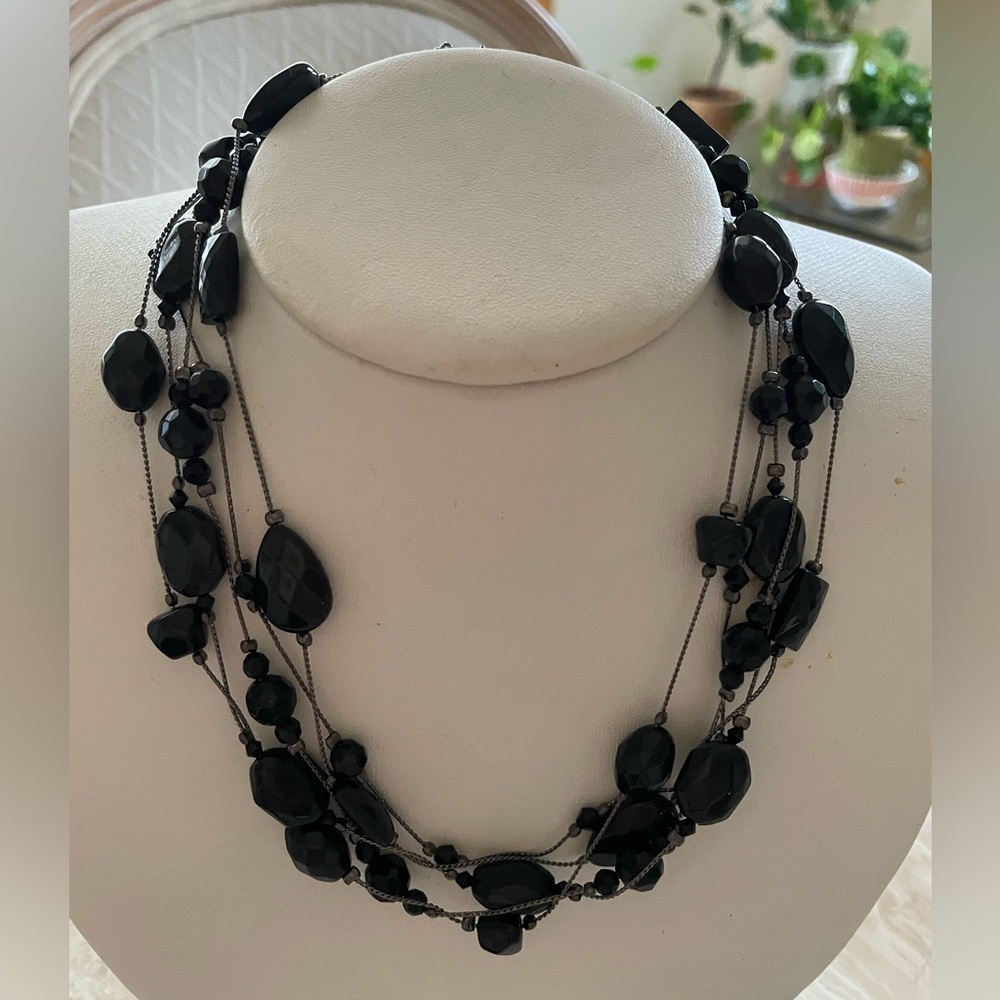 *NWT* Liz Claiborne Black Multi-Strand Necklace